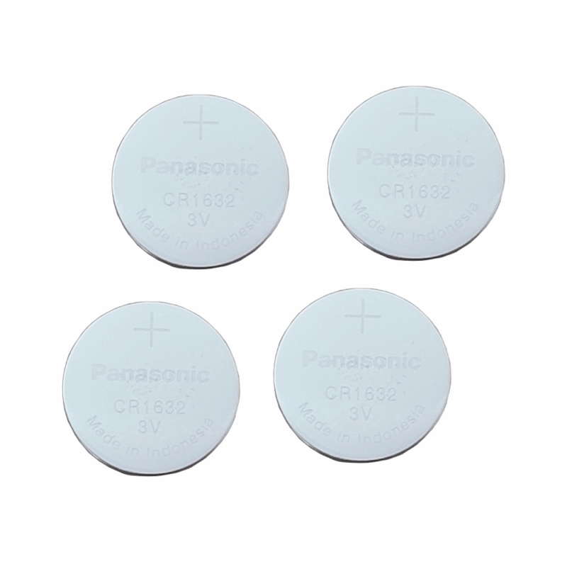 Tyre Care CR1632 3V lithium batteries for TPMS – 4 pack in retail packaging.